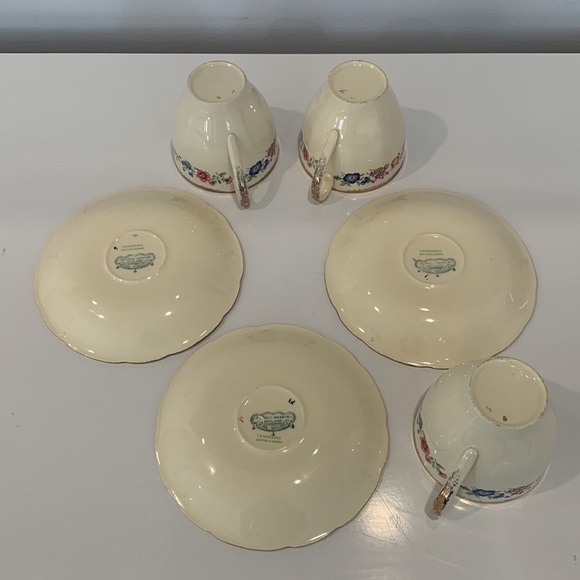 ALFRED MEAKIN England Tennessee Vintage 18 KT GOLD Border Tea Cup and Saucer - Picture 4 of 7